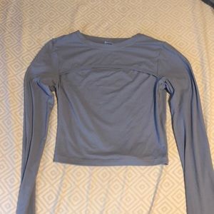 Alphalete Steel Blue Cut Out Crop